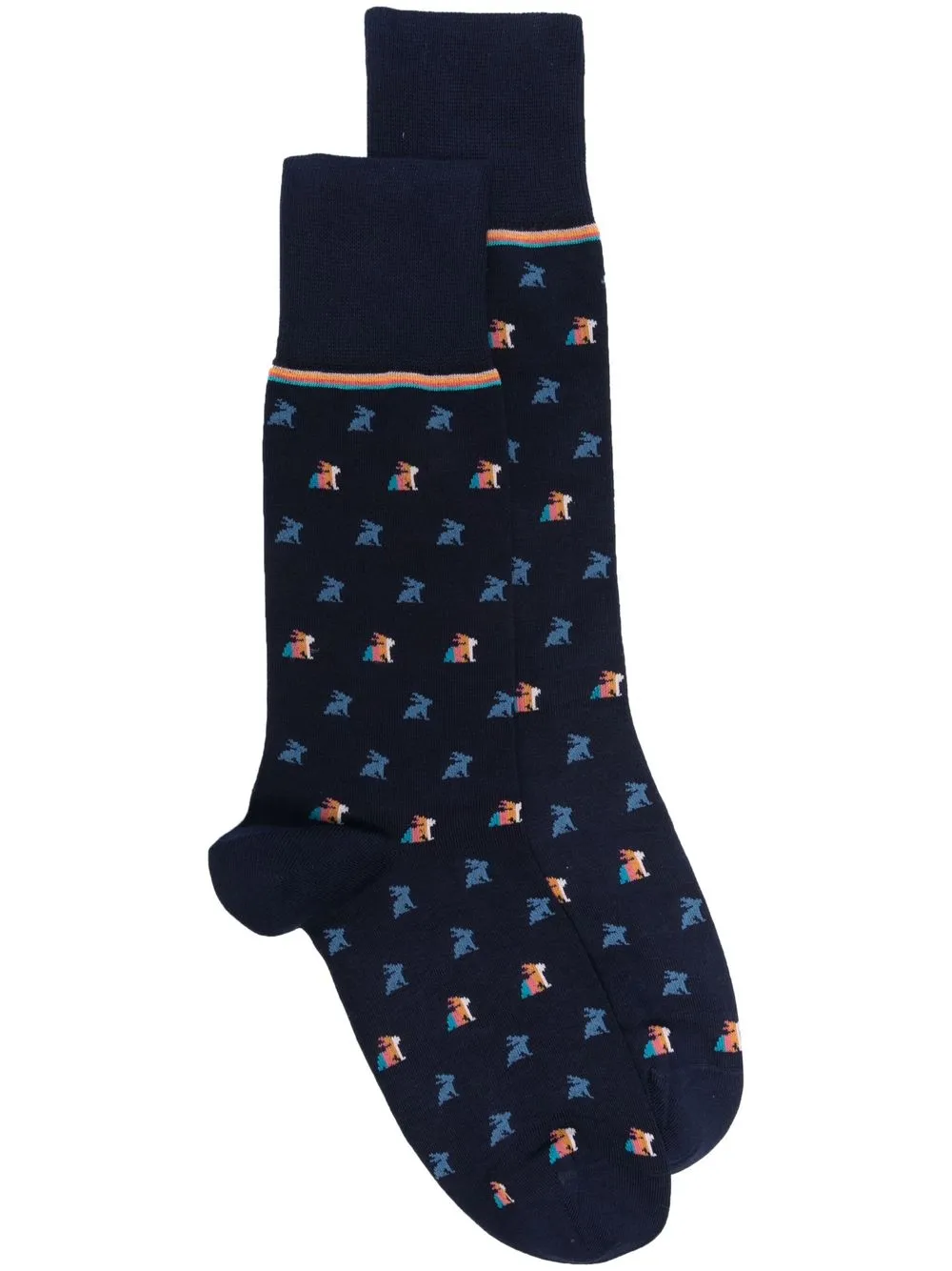 

Paul Smith calcetines con estampado gráfico - Azul