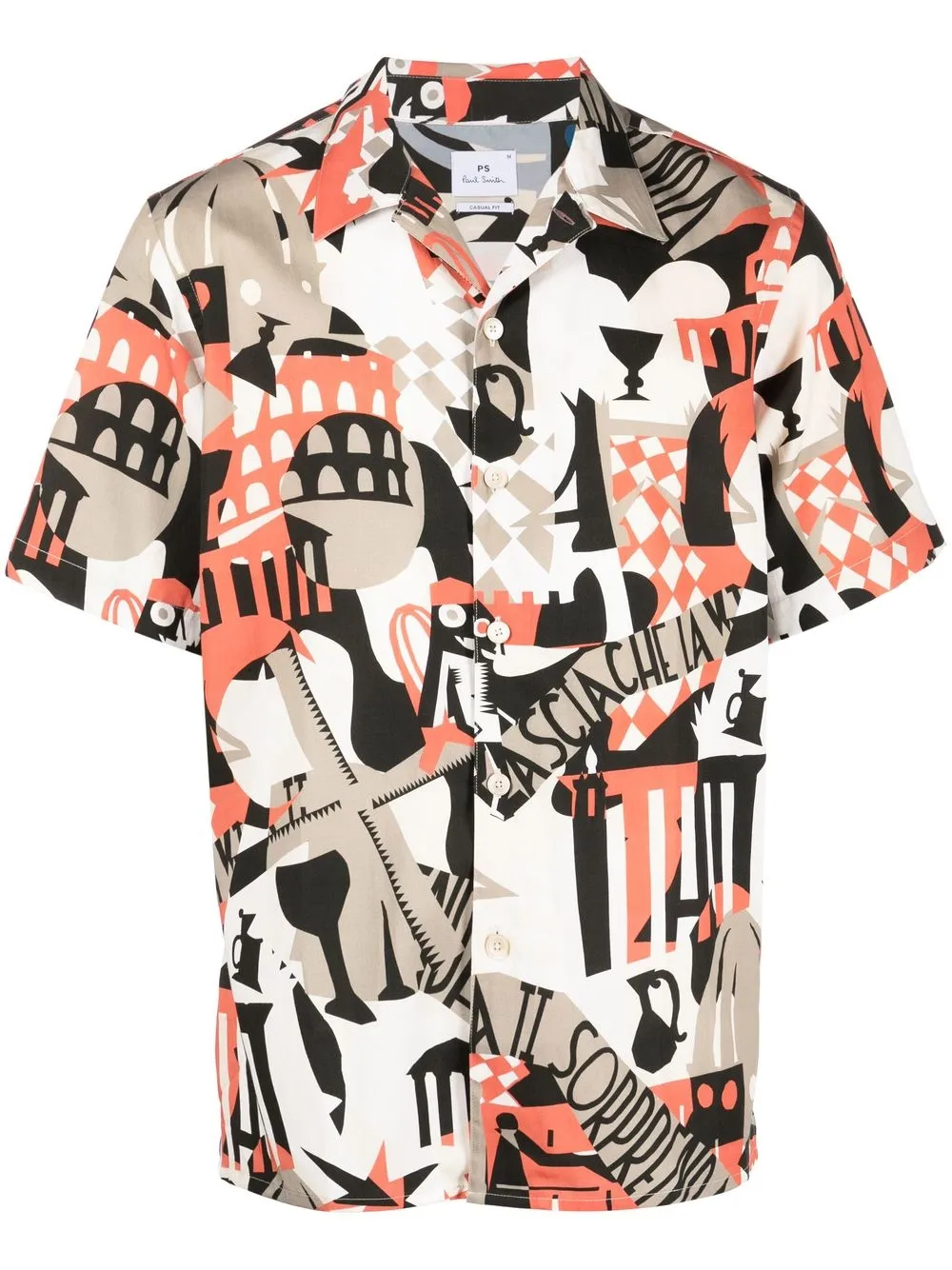 

PS Paul Smith graphic-print short-sleeve shirt - Red