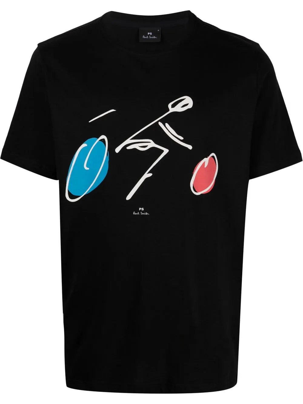 

PS Paul Smith graphic-print organic-cotton T-shirt - Black