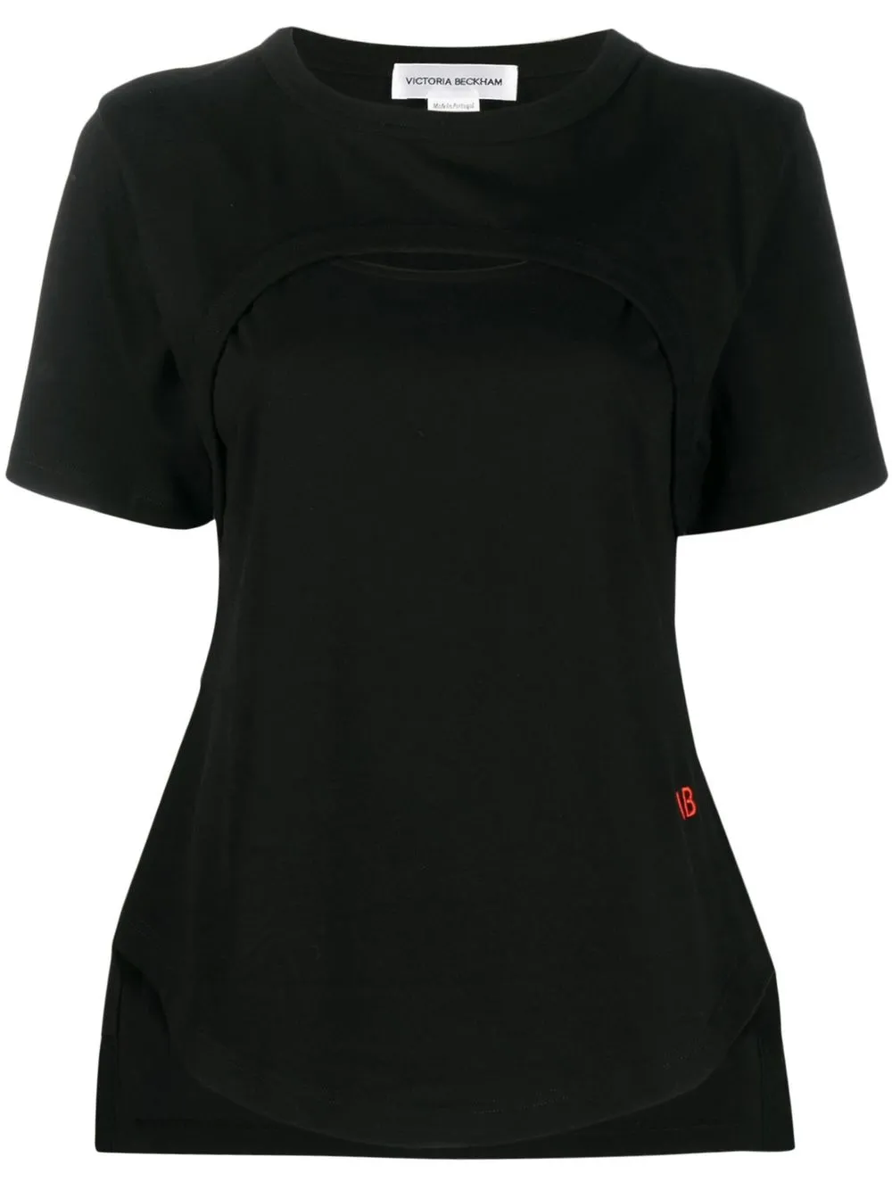 

Victoria Beckham playera con detalle de abertura - Negro