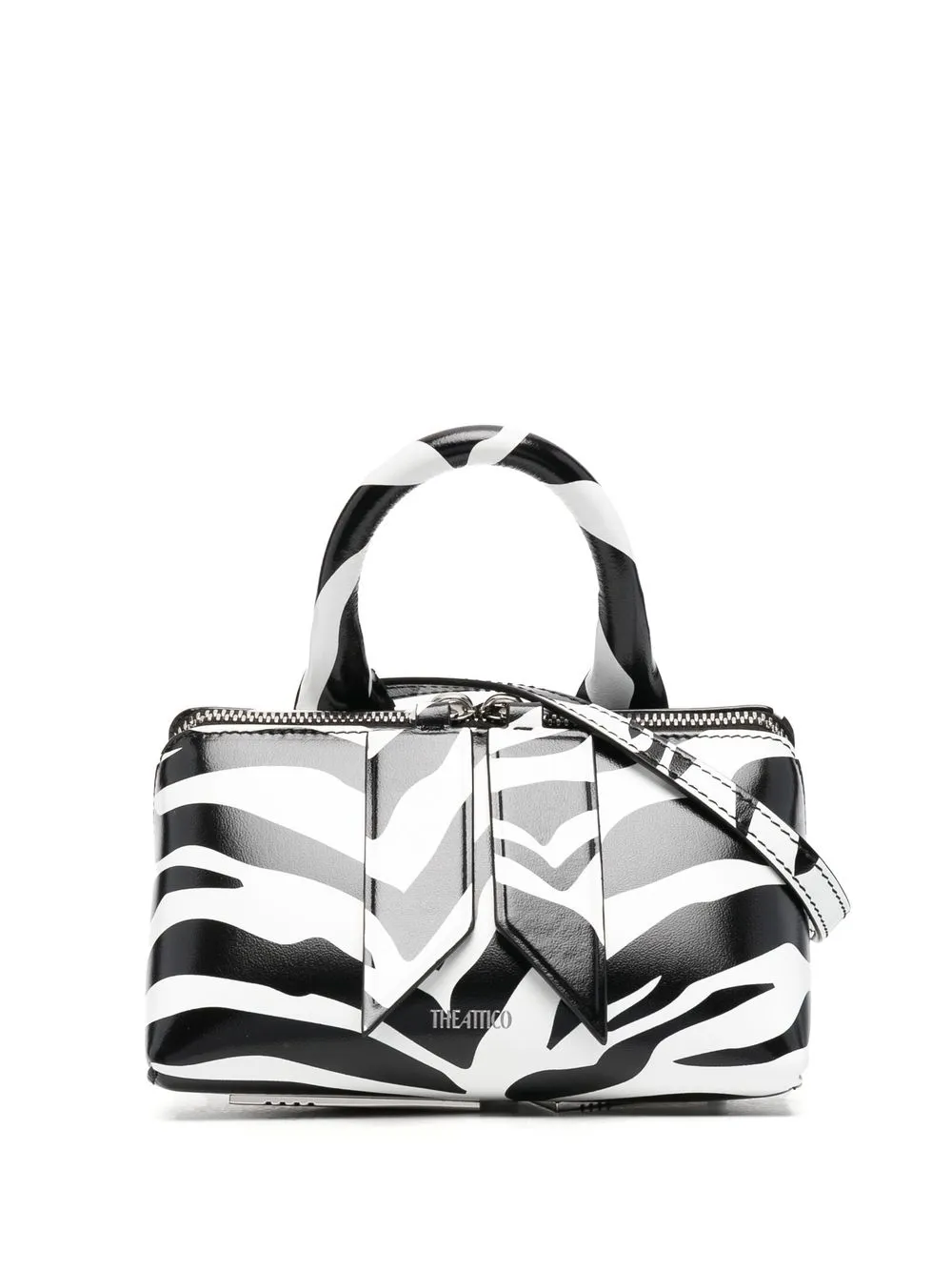 

The Attico zebra print tote bag - Black