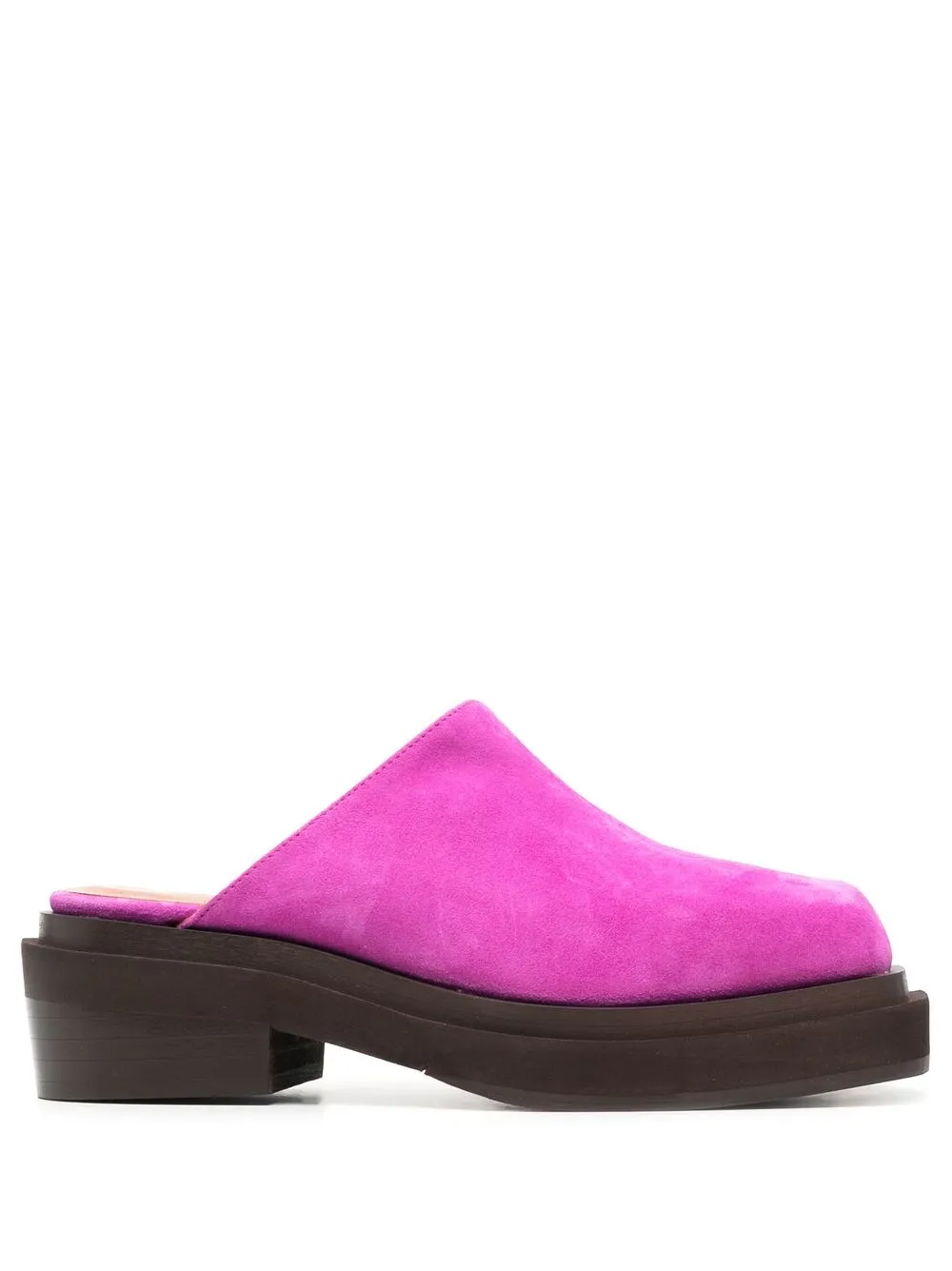 

Eckhaus Latta Zoe suede clogs - Purple