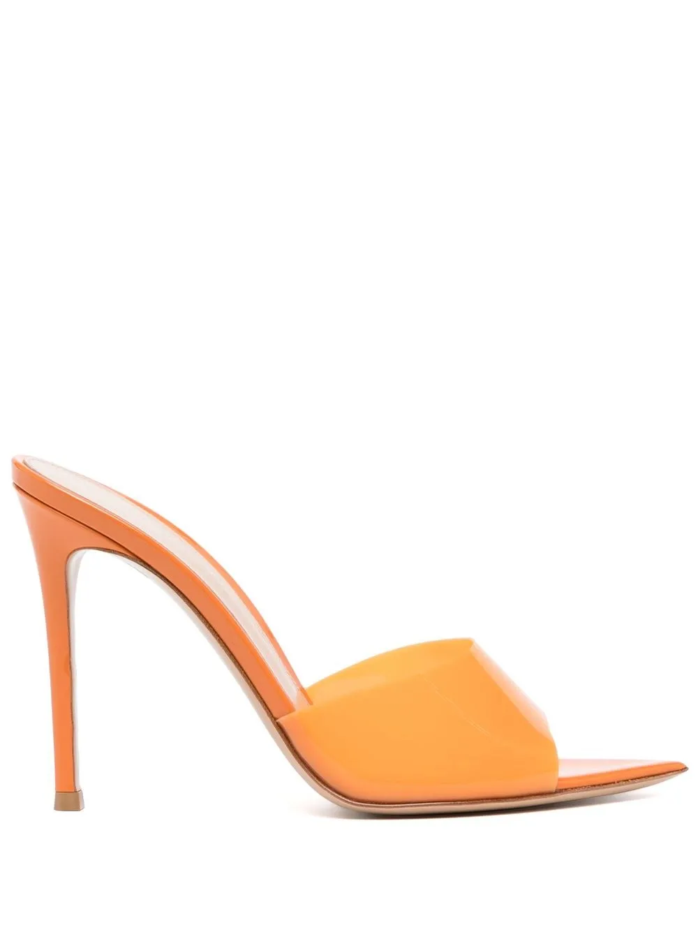 

Gianvito Rossi mules con puntera en punta y tacón de 100mm - Naranja