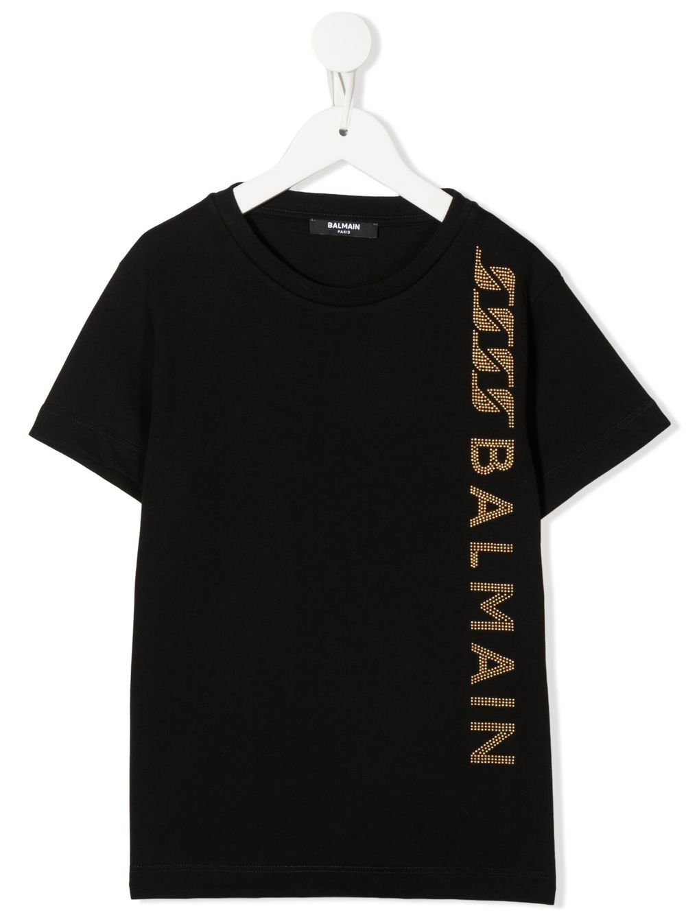 

Balmain Kids playera con logo y apliques - Negro