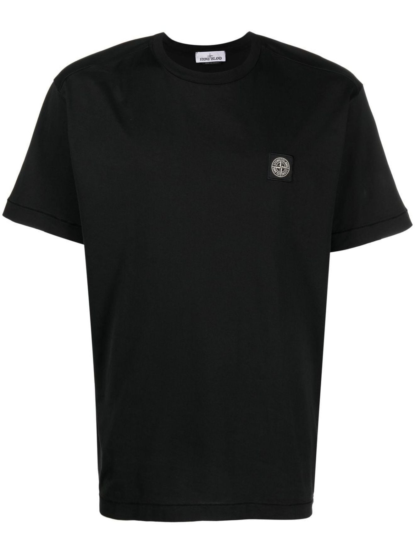 Stone Island Compass-motif cotton T-shirt black | MODES