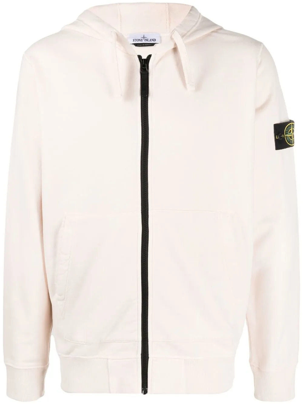 

Stone Island hoodie con cierre y distintivo de brújula - Rosado