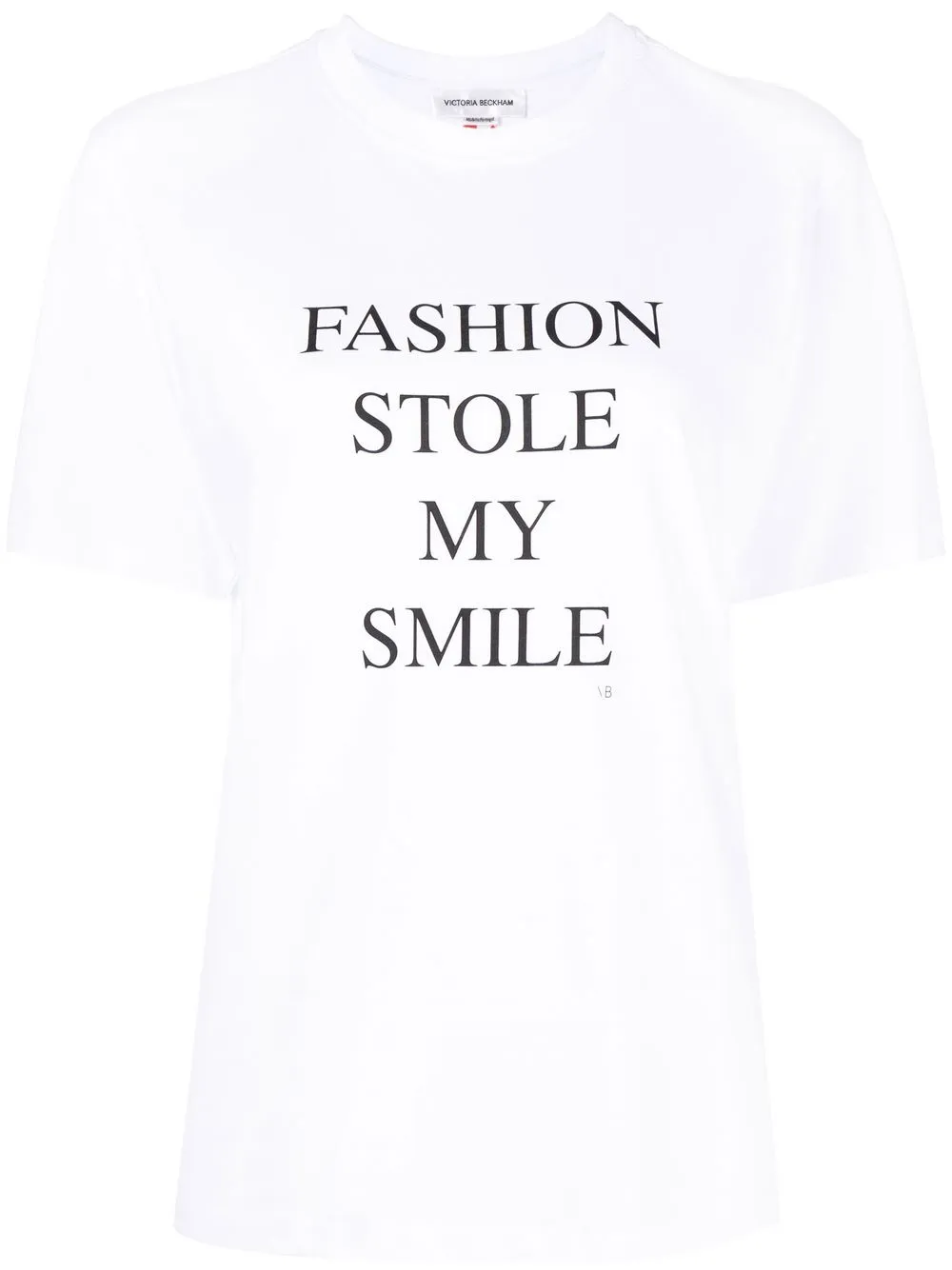 

Victoria Beckham playera con eslogan estampado - Blanco