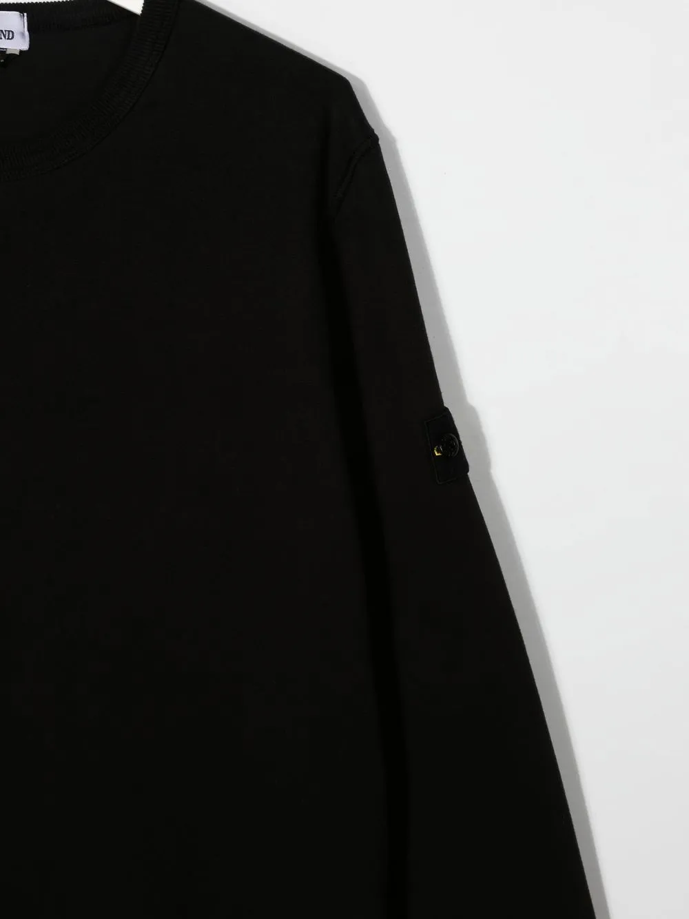  Stone Island Junior Sweatshirt Mit Rundhalsausschnitt   Schwarz 