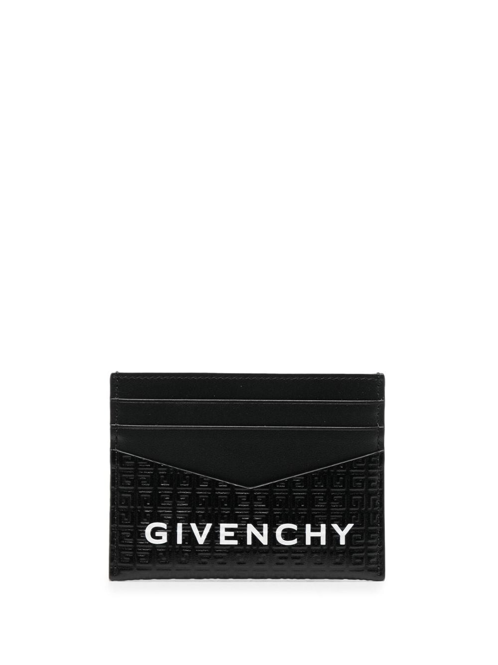 Givenchy Logo Leather Credit Card Case In Black