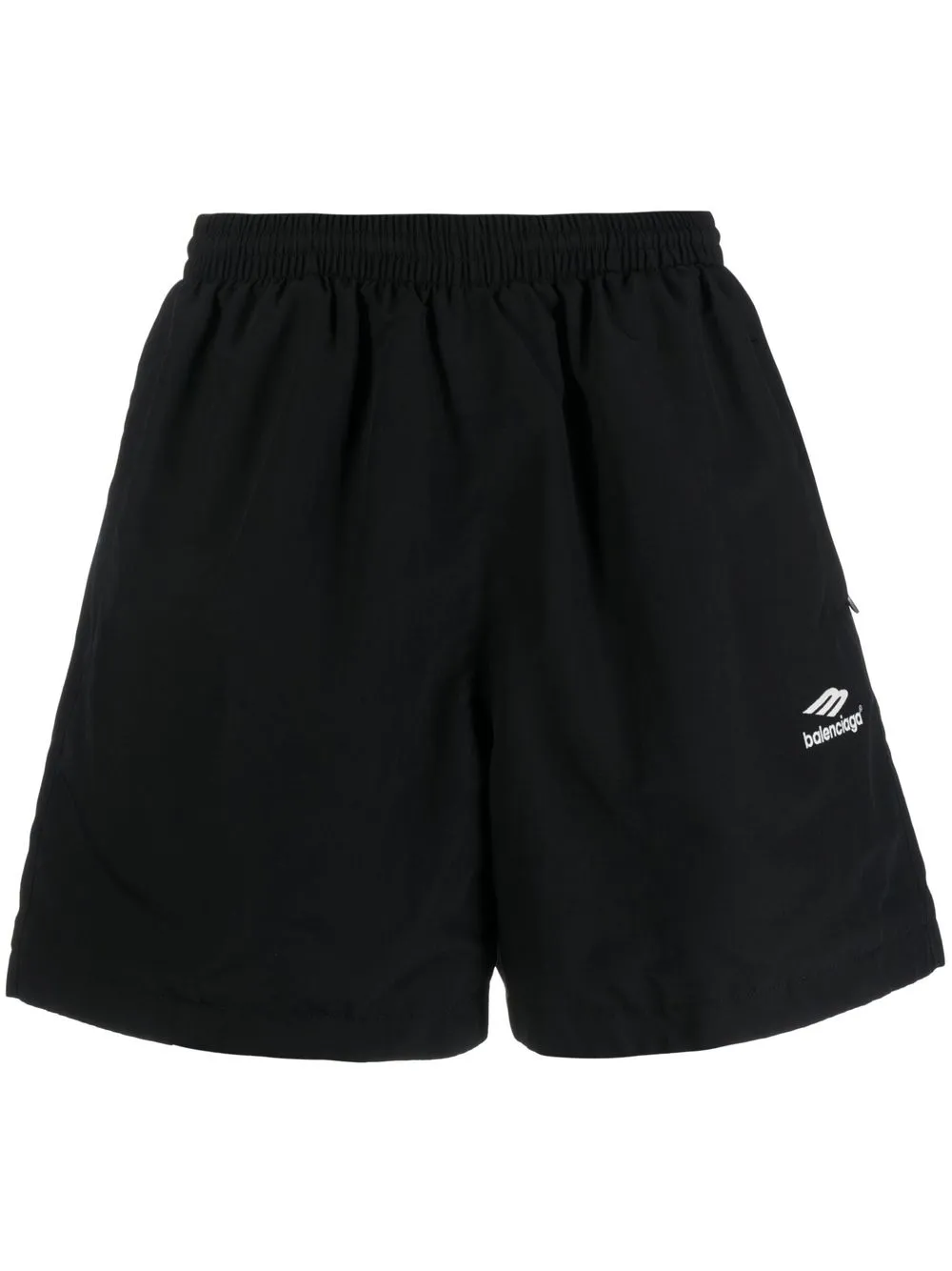 

Balenciaga shorts deportivos con logo bordado - Negro