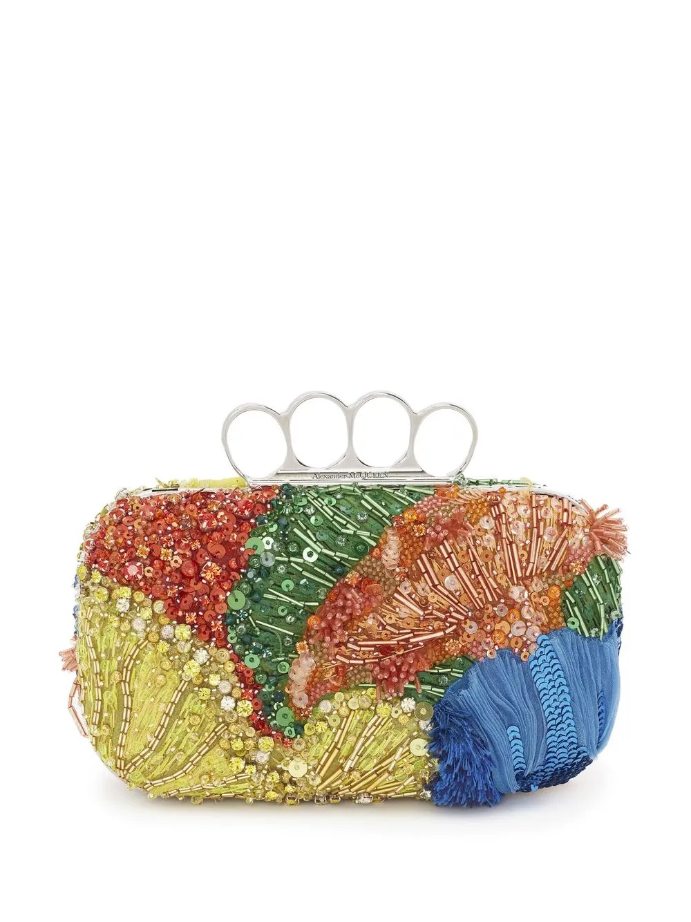 

Alexander McQueen beaded knuckleduster clutch bag - Multicolour