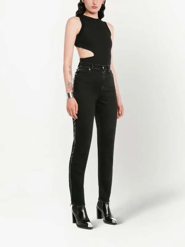 Alexander McQueen カットアウト ボディスーツ | ブラック | FARFETCH JP