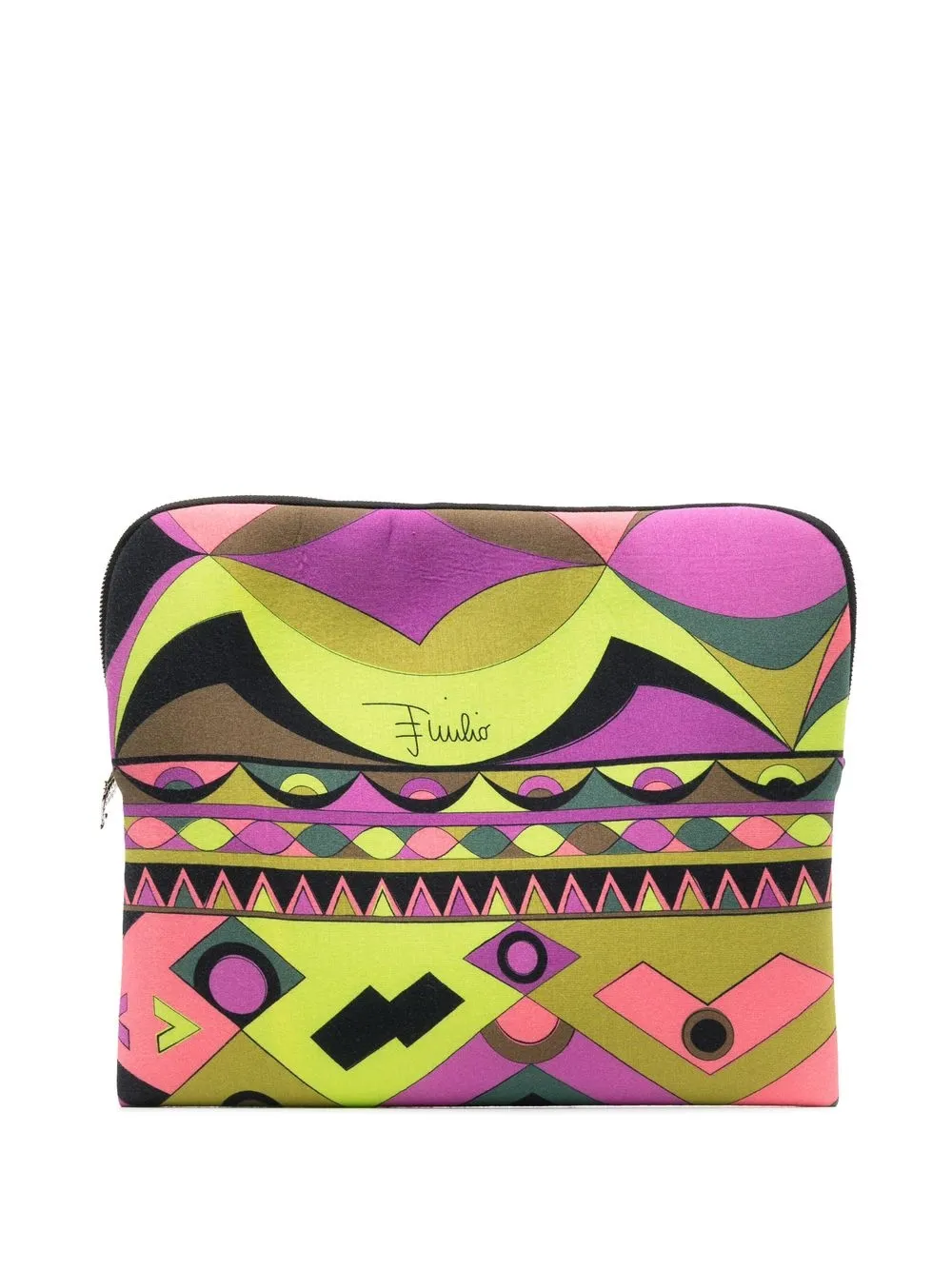 

PUCCI bolsa para laptop con estampado Rombi - 018-VERDE/VIOLA