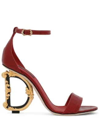 【DOLCE＆GABBANA】バロック DG サンダル Dolce & Gabbana バロック DG 105mm サンダル | レッド