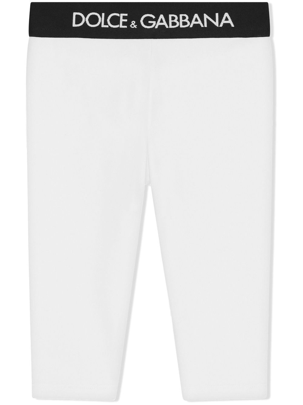 

Dolce & Gabbana Kids leggins stretch con logo en la pretina - Blanco