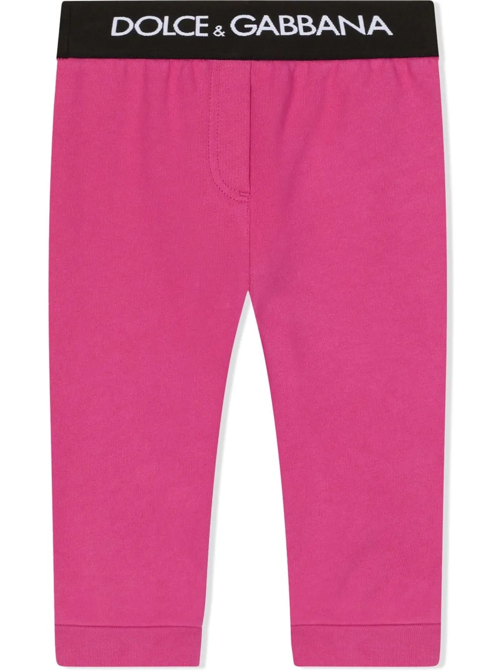 

Dolce & Gabbana Kids pantalones con logo en la pretina - Rosado