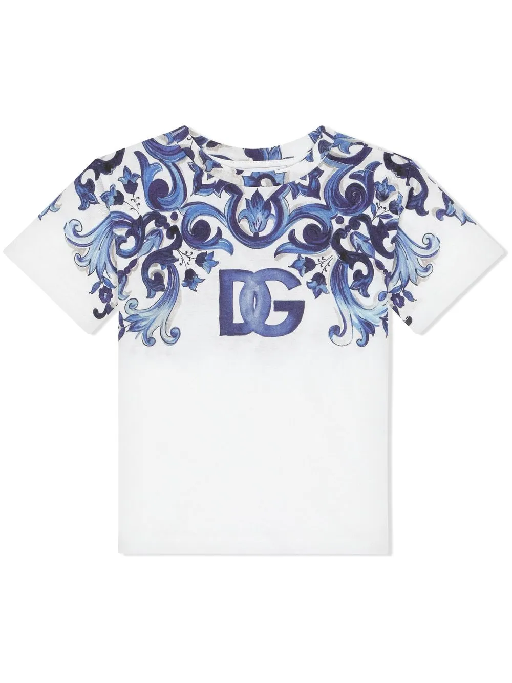 Dolce & Gabbana Kids Majolica-print Cotton T-shirt - Farfetch