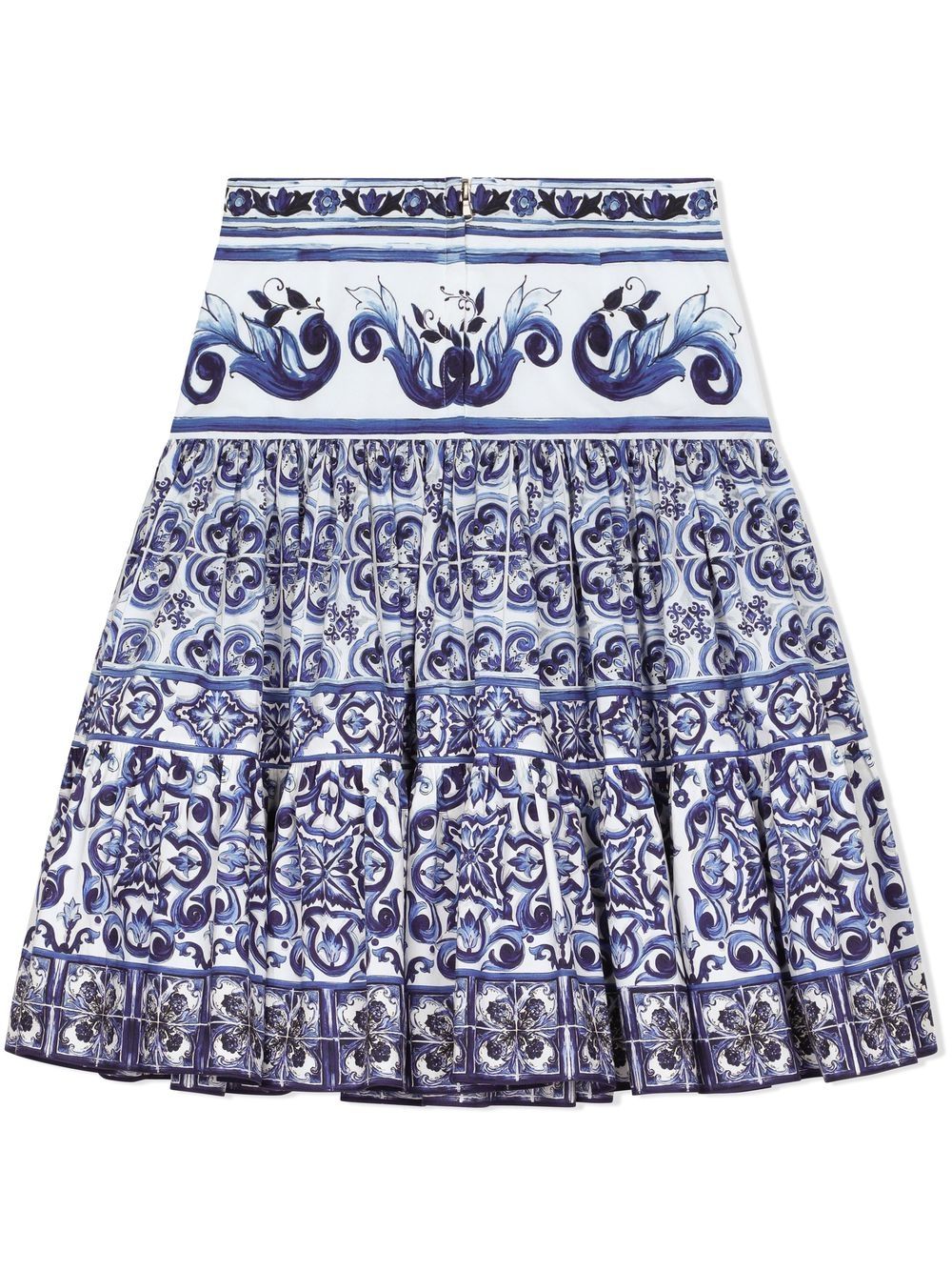 Dolce & Gabbana Kids Midi-rok met print - Blauw