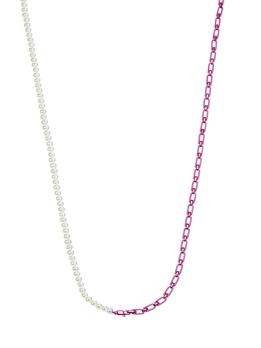 

EÉRA 18kt white gold enamel and pearl necklace