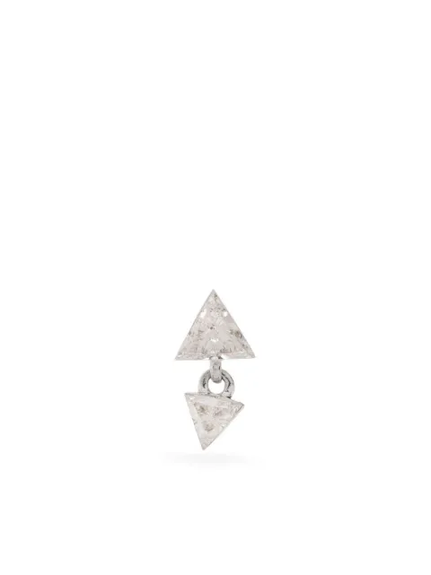 MARIA TASH 18kt white gold Triangle diamond drop earring