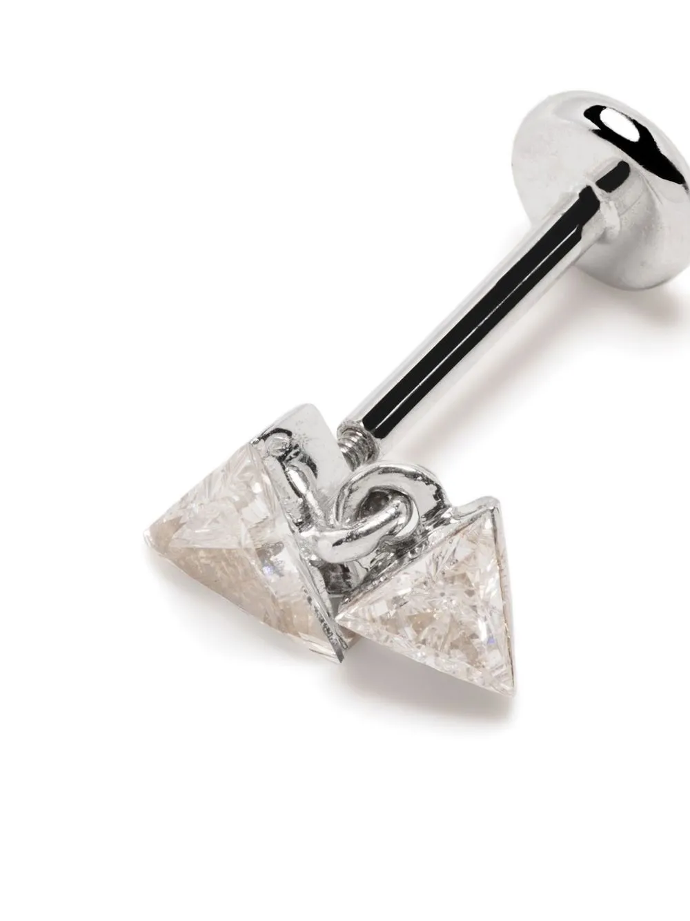 Maria Tash 18kt Goldohrstecker Mit Einem Diamanten In Silver