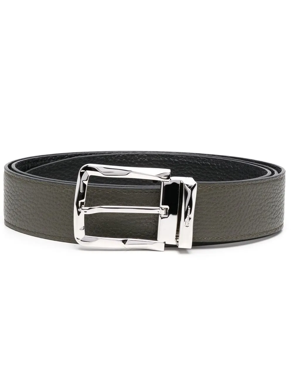 

Ferragamo engraved-logo leather belt - Green