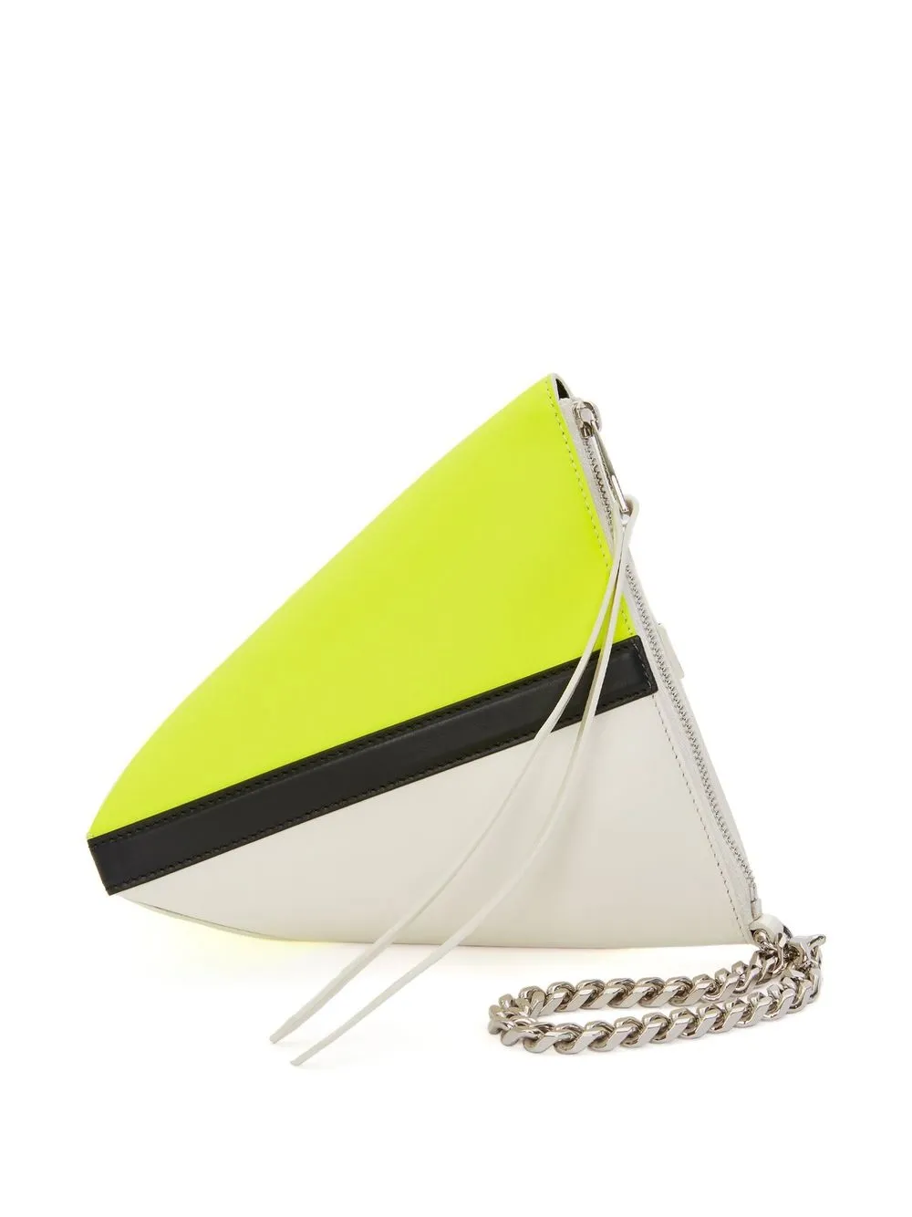 

Alexander McQueen Curve colour-block pouch - White