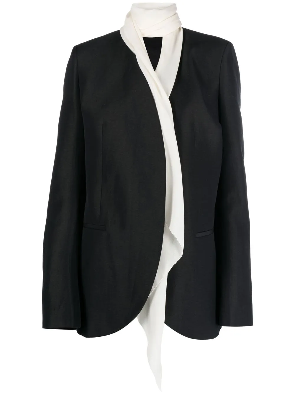 

GIA STUDIOS blazer con detalle de mascada - Negro