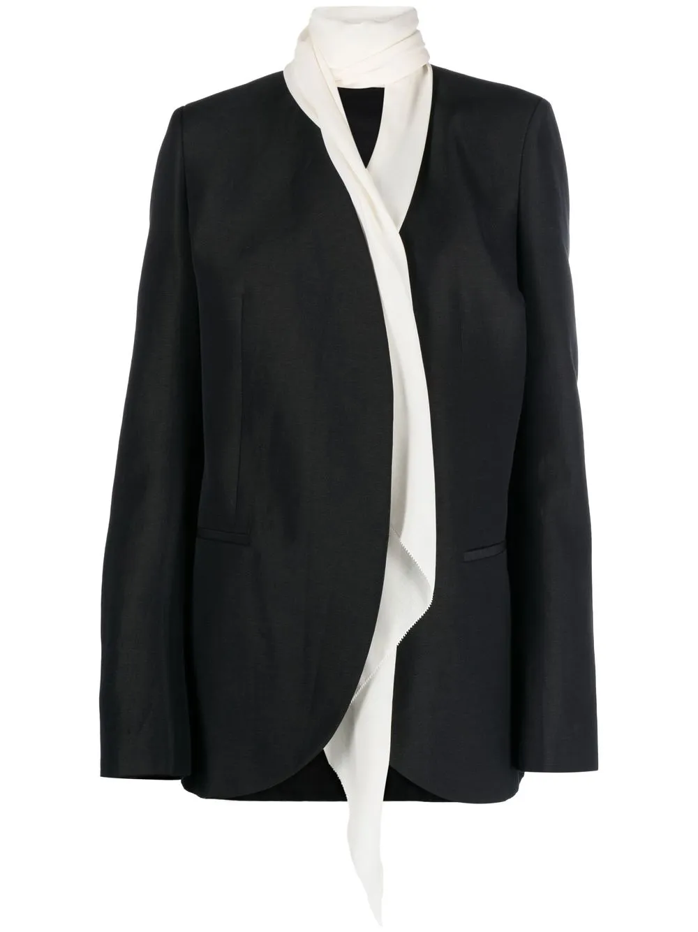 

GIA STUDIOS blazer con detalle de mascada - Negro