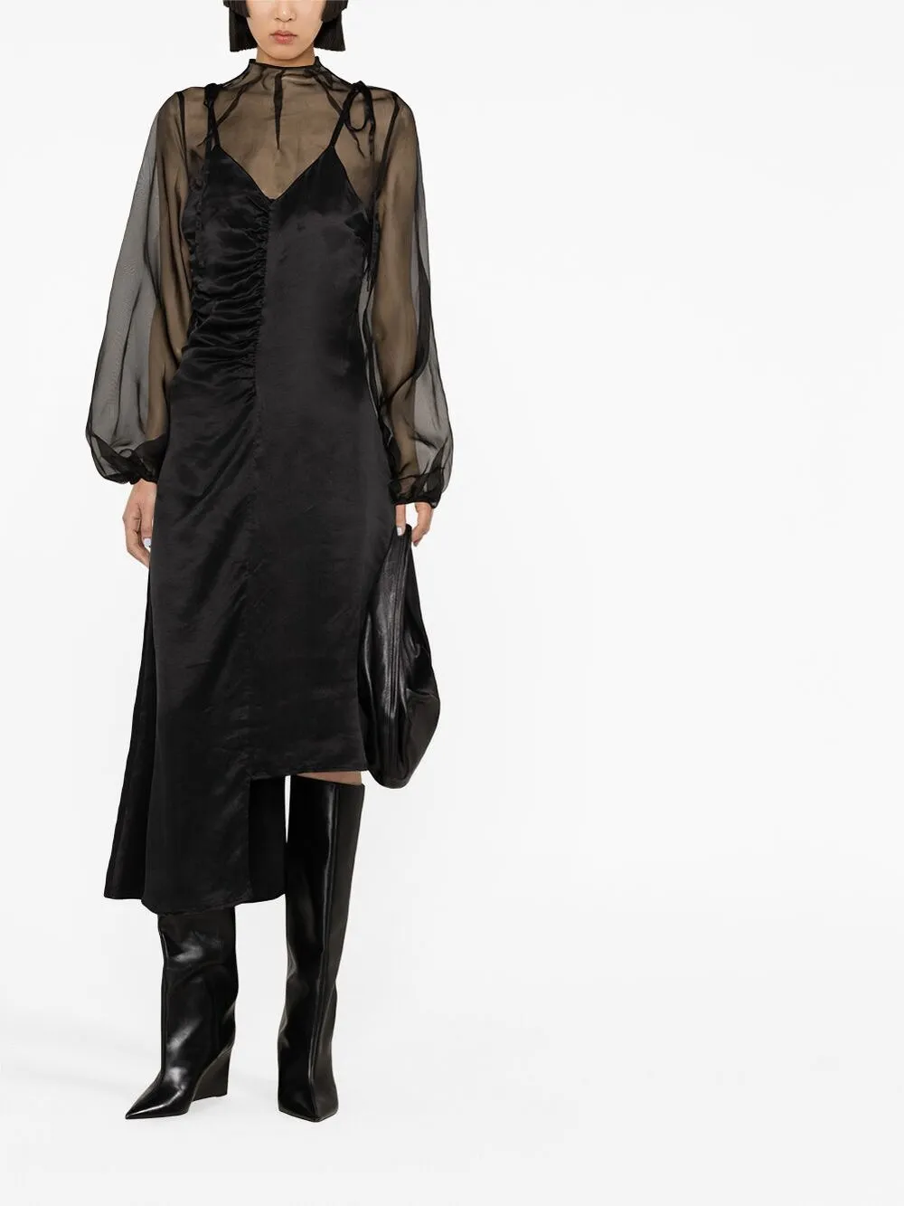 Elleme Asymmetrische jurk - Zwart