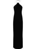 Solace London Riva crystal-embellished gown - Black