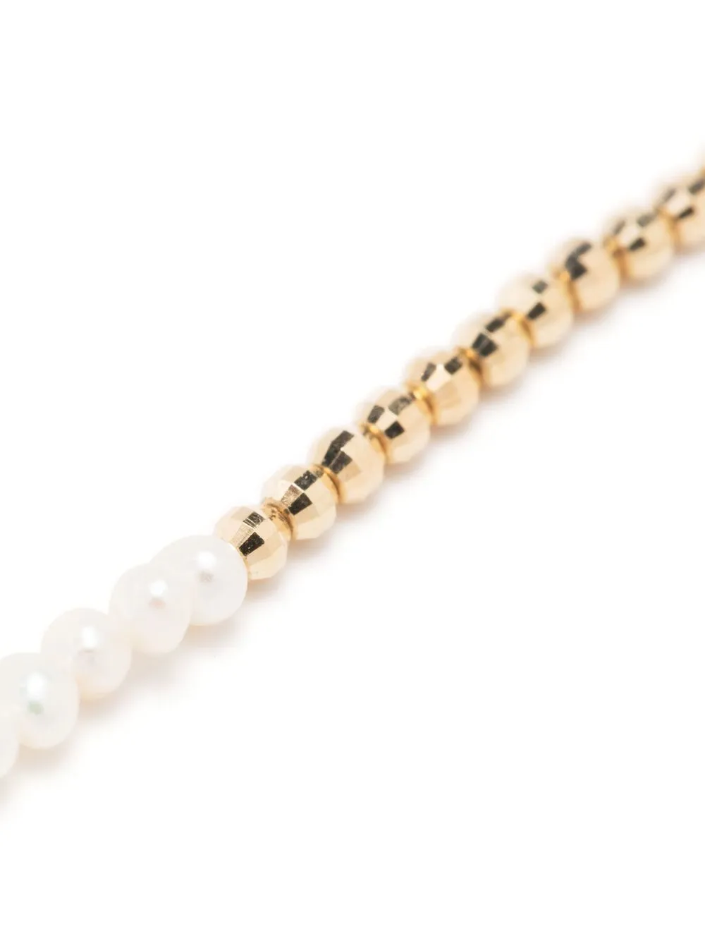 Mizuki 14kt geelgouden enkelbandje - Wit