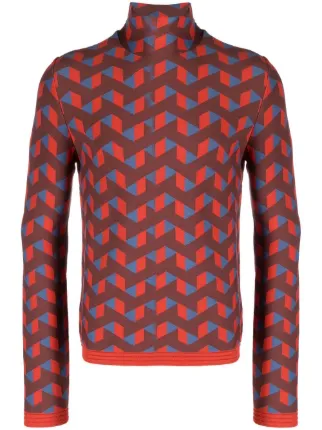 NAMESAKE geometric-print long-sleeve T-shirt - Farfetch