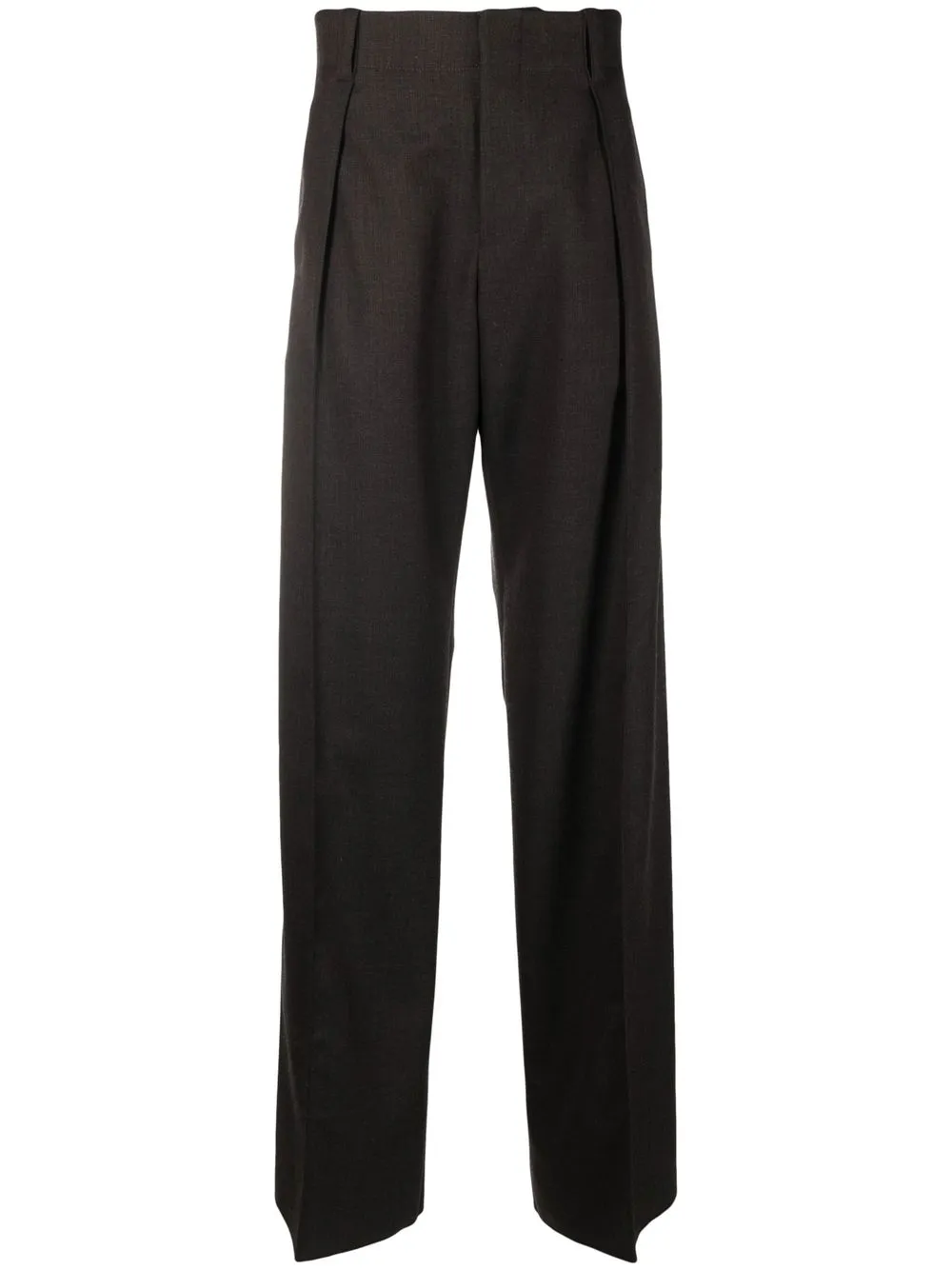 

Ferragamo pantalones anchos con tiro alto - Marrón