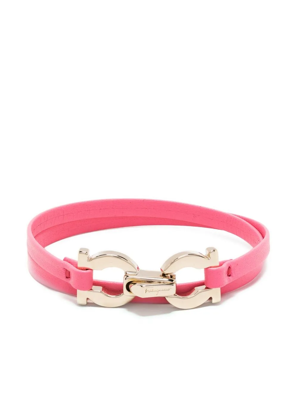 

Ferragamo pulsera con logo Gancini - Rosado