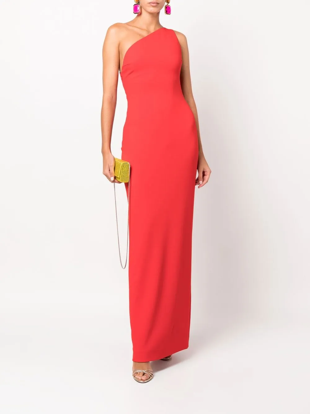 Solace London Asymmetrische avondjurk - Rood
