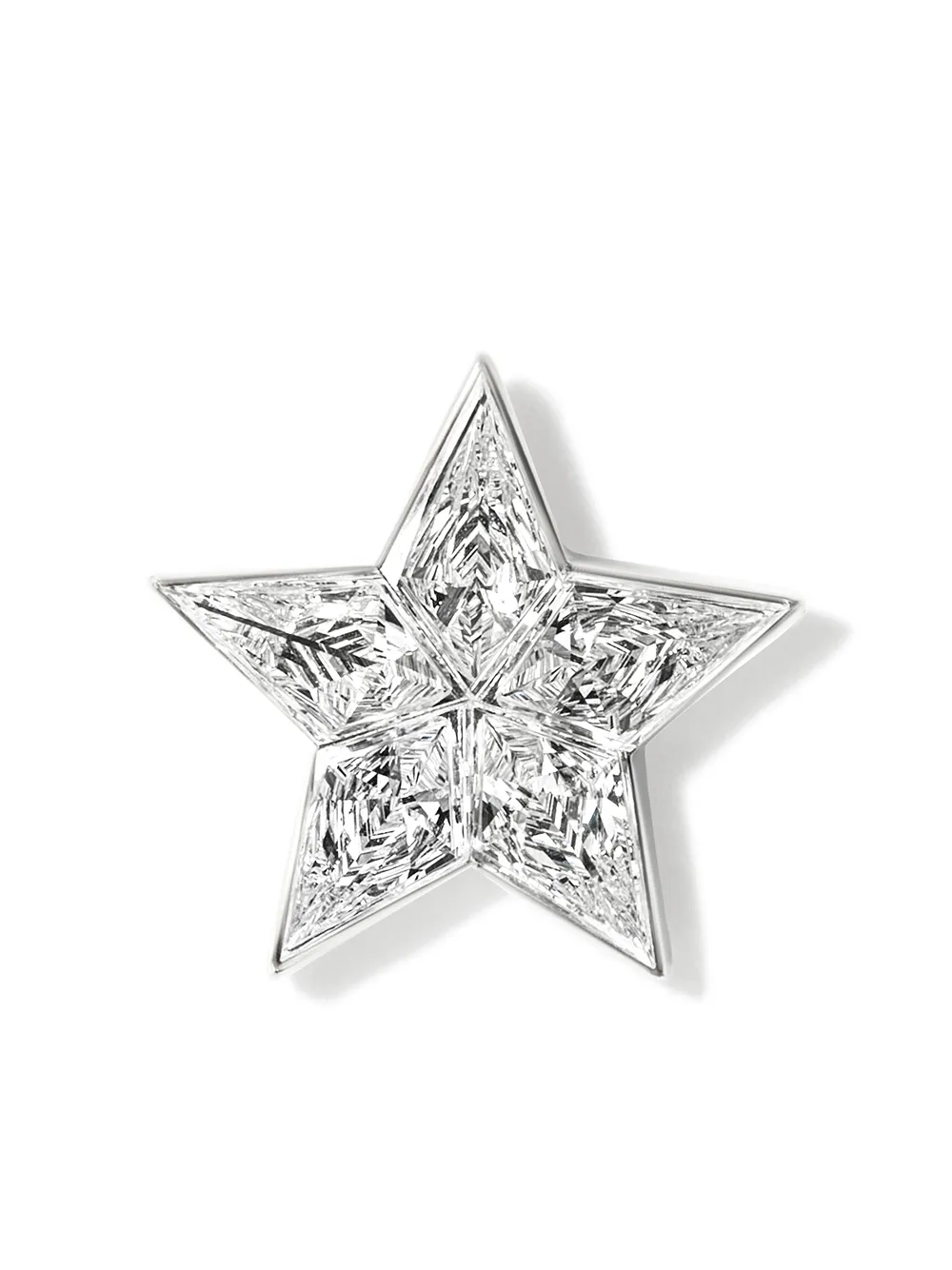 

MARIA TASH arete Star en oro blanco de 18kt - Plateado