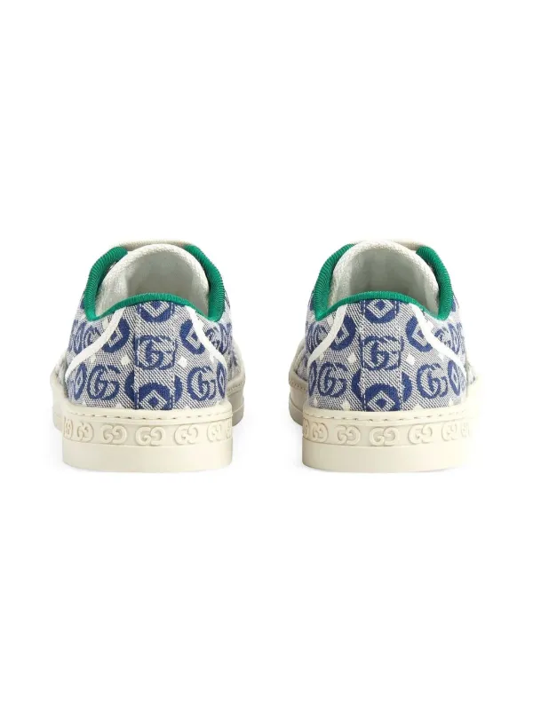 Gucci Kids 1977 Tennis jacquard-print Sneakers | Blue | FARFETCH