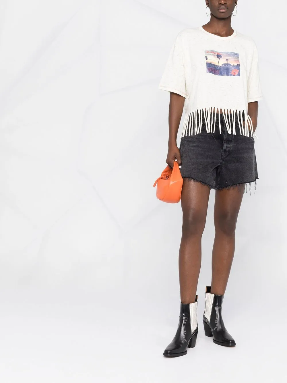 GANNI photo-print fringed T-shirt | T-Shirts & Jersey Shirts | Image 2