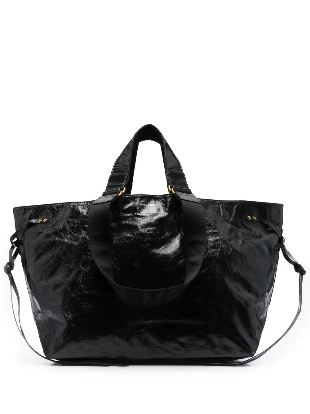 

Isabel Marant tote con efecto agrietado - Negro