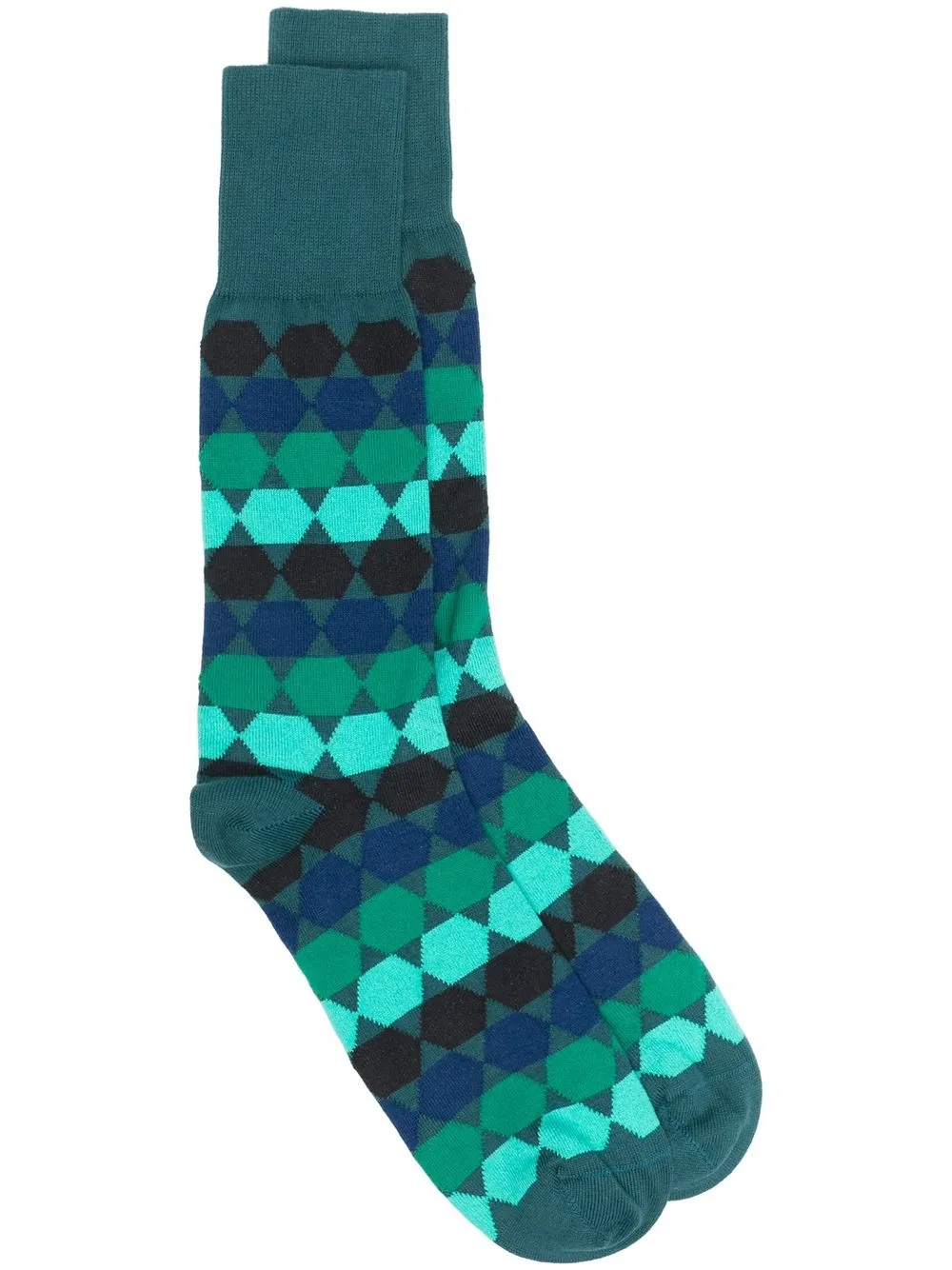 

Paul Smith calcetines con motivo geométrico - Verde
