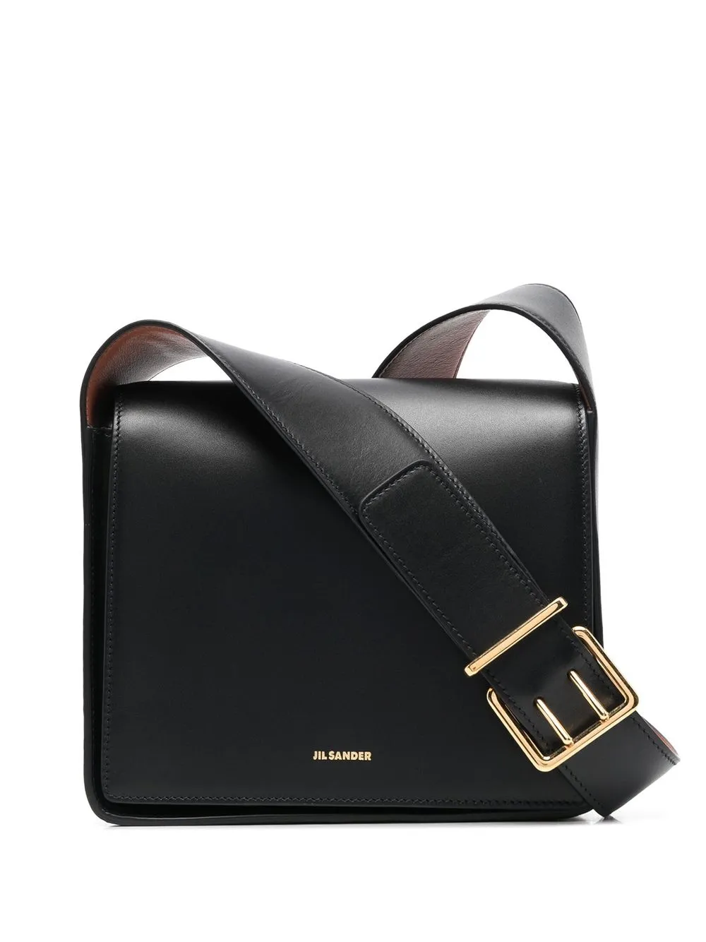 

Jil Sander bolsa crossbody con logo en relieve - Negro