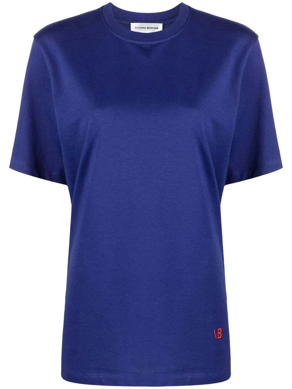 

Victoria Beckham playera con monograma bordado - Azul