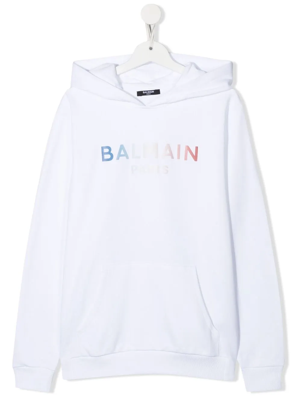 

Balmain Kids hoodie con logo estampado - Blanco