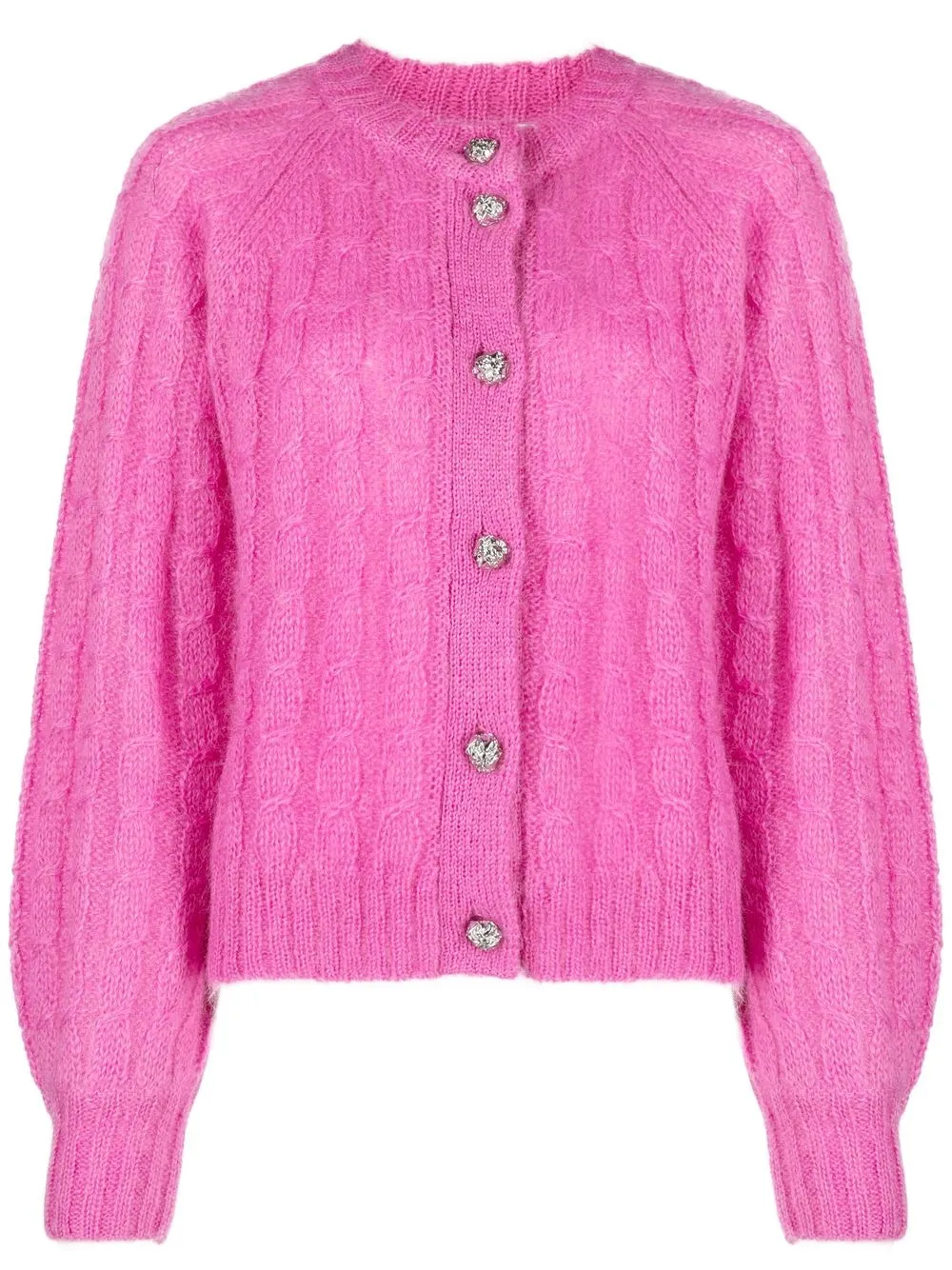 GANNI cable-knit Cardigan - Farfetch