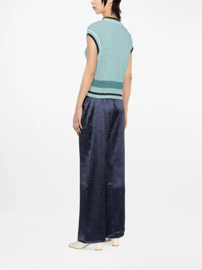 textured straight-leg trousers | Baum 