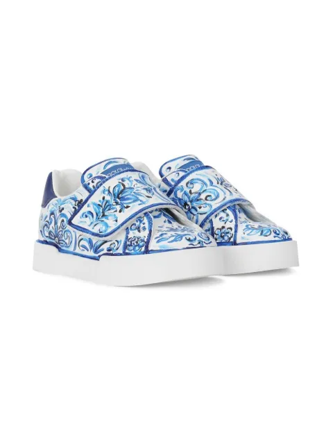Dolce & Gabbana Kids Portofino Light Majolica-print sneakers
