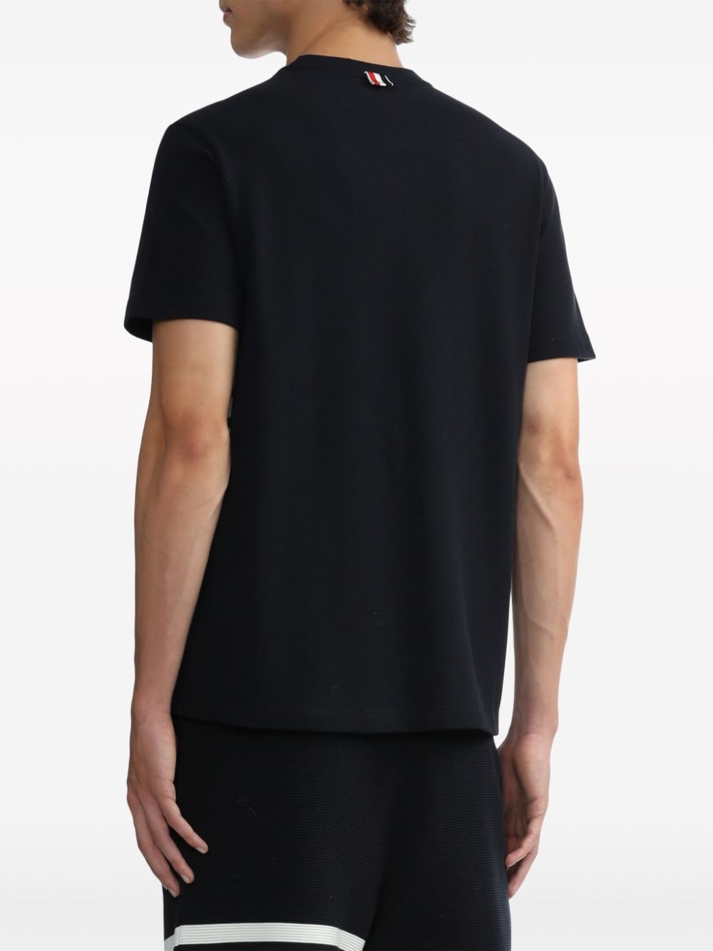 Shop Thom Browne Round-neck Short-sleeve T-shirt In Blue