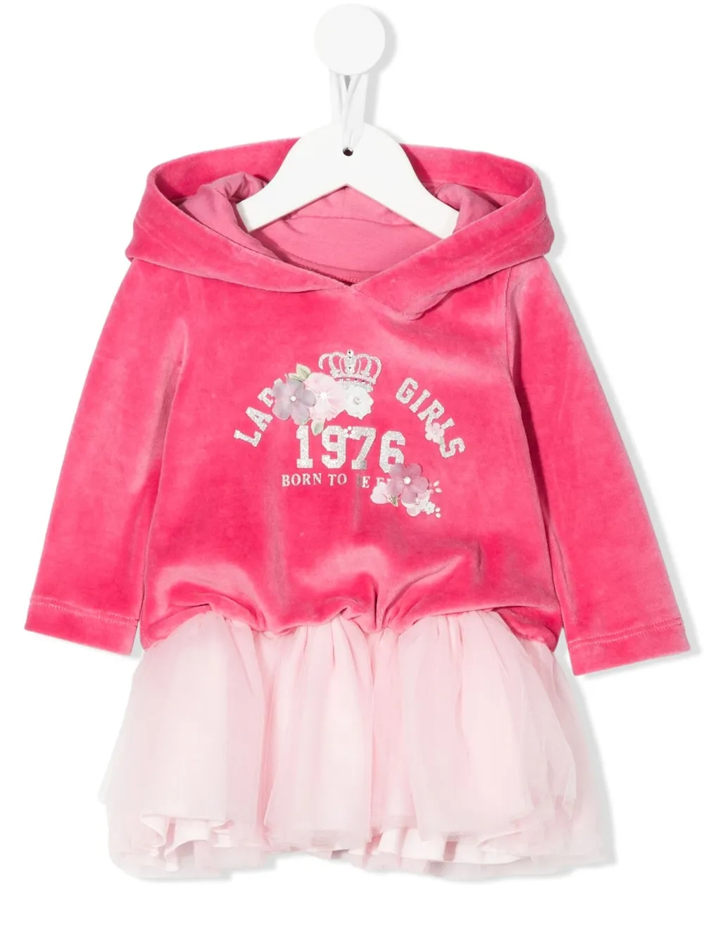 Lapin House Hooded Tutu Dress In Pink