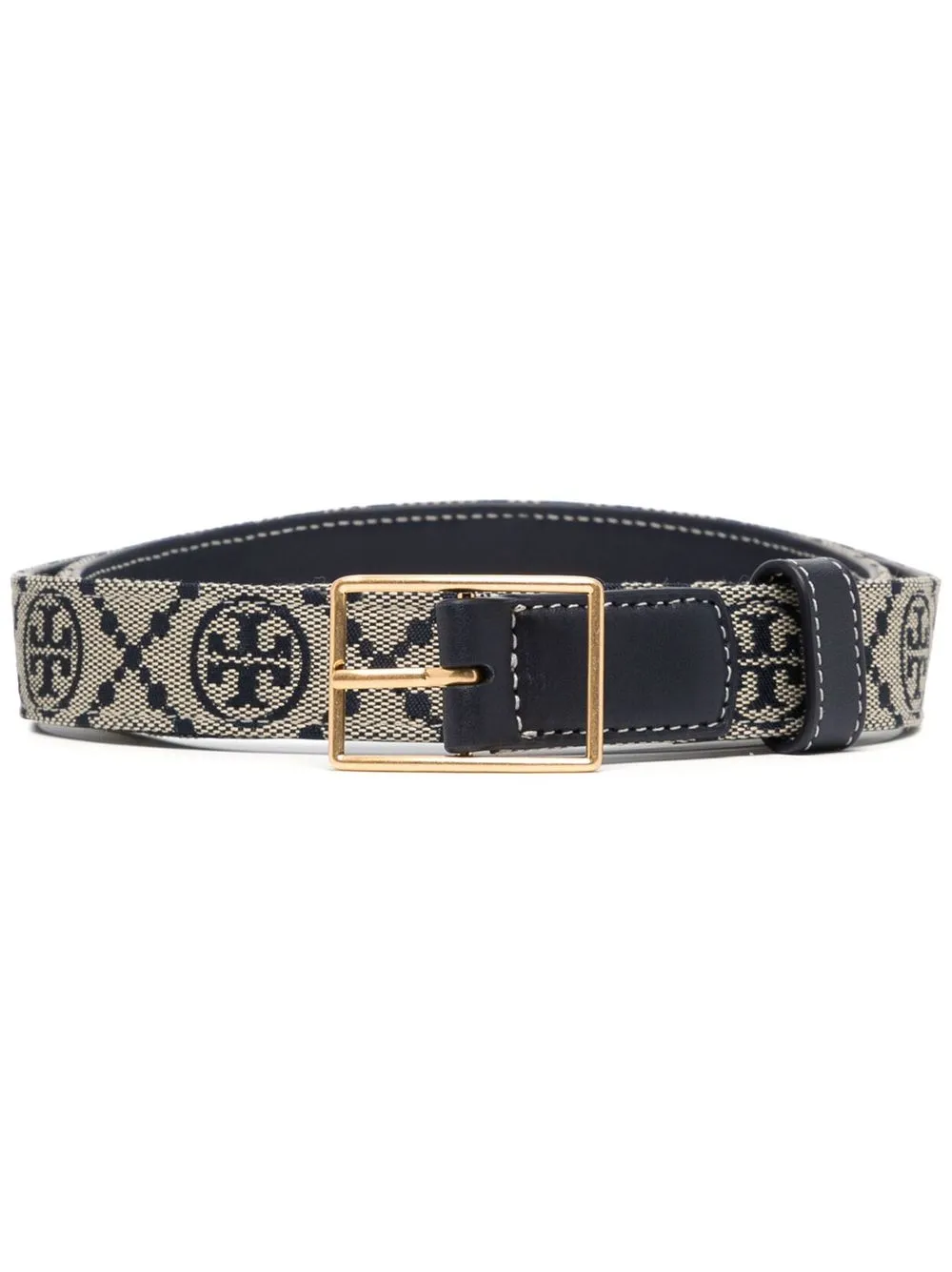 

Tory Burch cinturón con hebilla y motivo Double T - Azul
